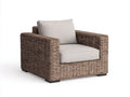 Polyrattan Gartensessel 85x75x75 cm - Braun - Geflechtsessel mit Polsterung für Garten Terrasse und Balkon