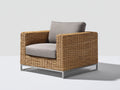 Polyrattan Gartensessel 85 x 80 x 75 cm - Braun - natürliche Flechtoptik - moderner Outdoor Sitzkomfort