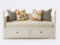 Schlafsofa Holz 200x90x85 cm - Weiß - Tagesbett mit 2 Schubladen im klassischen Design