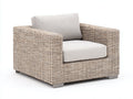Polyrattan Gartensessel 85 x 80 x 75 cm - Beige - natürliche Flechtoptik - moderner Outdoor Sitzkomfort