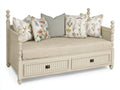 Schlafsofa 200 x 90 x 90 cm - Weißer Holzrahmen mit 2 Schubladen - Klassisches Tagesbett Design